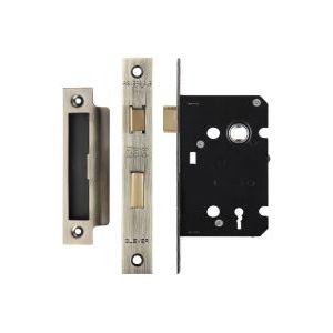 3 Lever Mortice Sashlock, 64mm - 57mm Centres, Square