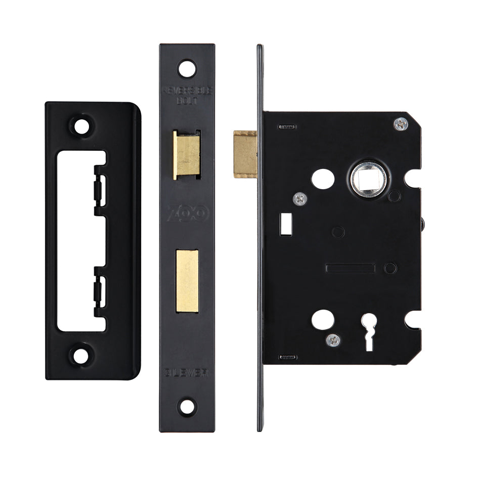 3 Lever Mortice Sashlock, 64mm - 57mm Centres, Square