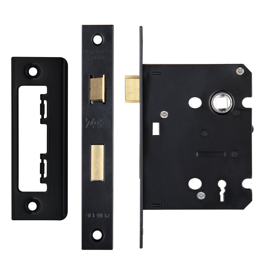 3 Lever Mortice Sashlock, 76mm - 57mm Centres, Square