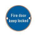 Fire Door Keep Locked Sign