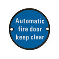 Automatic Fire Door Keep Clear Sign