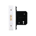 5 Lever Dead Lock 64mm Standard Keyed Satin Stainless Love Handles uk