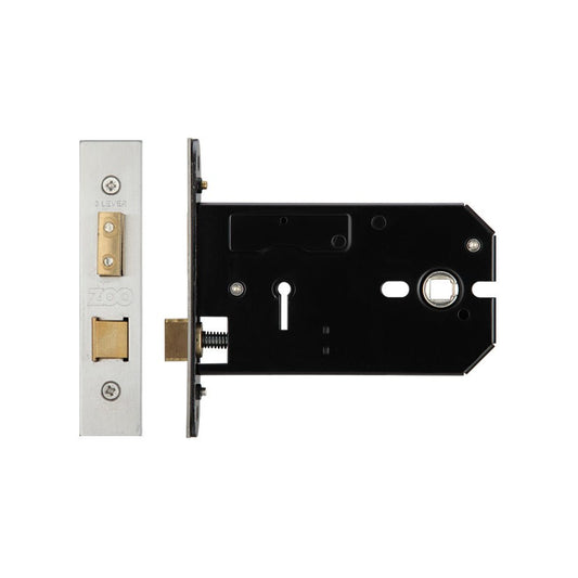 3 Lever Horizontal Lock 127mm Satin Stainless Standard