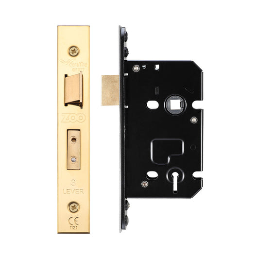 3 Lever Sash Lock – PVD Forend & Strike