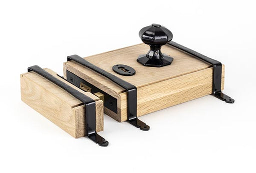 Pewter Oak Box Lock & Octagonal Knob Set.