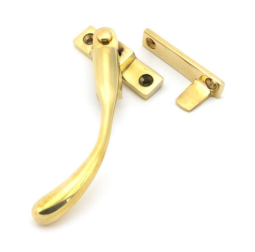 Polished Brass Night-Vent Locking Peardrop Fastener.