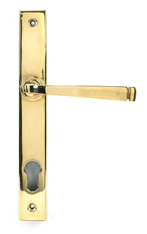 Polished Brass Avon Slimline Lever Espag. Lock Set.
