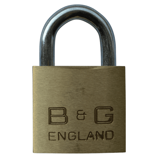 B&G Warded Brass Open Shackle Padlock - Steel Shackle