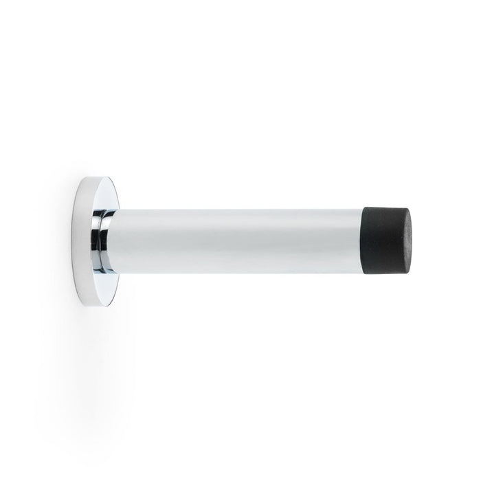 AW - Cylinder Projection Door Stop on Rose - Polished Chrome