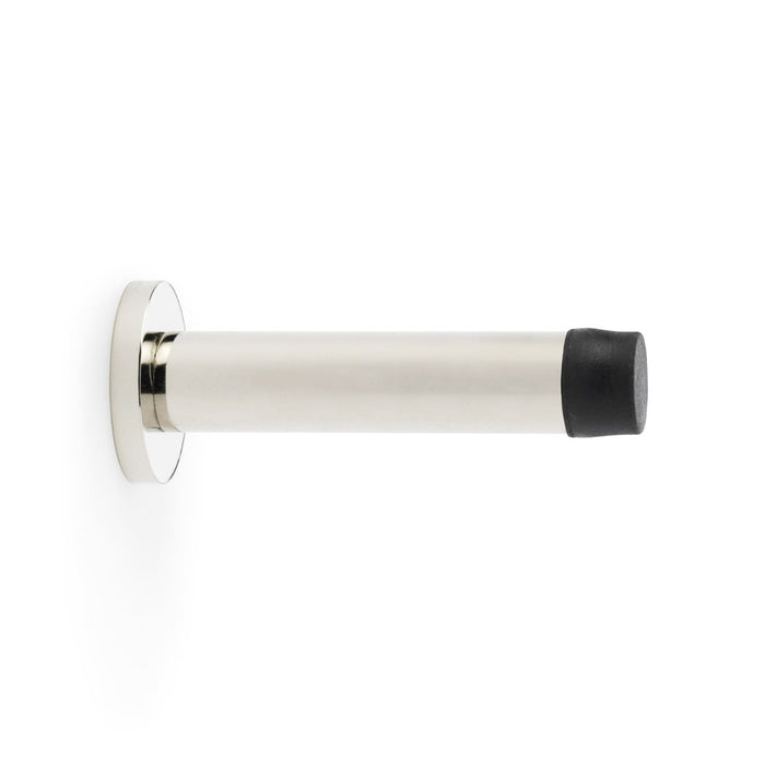 AW - Cylinder Projection Door Stop on Rose - Polished Nickel