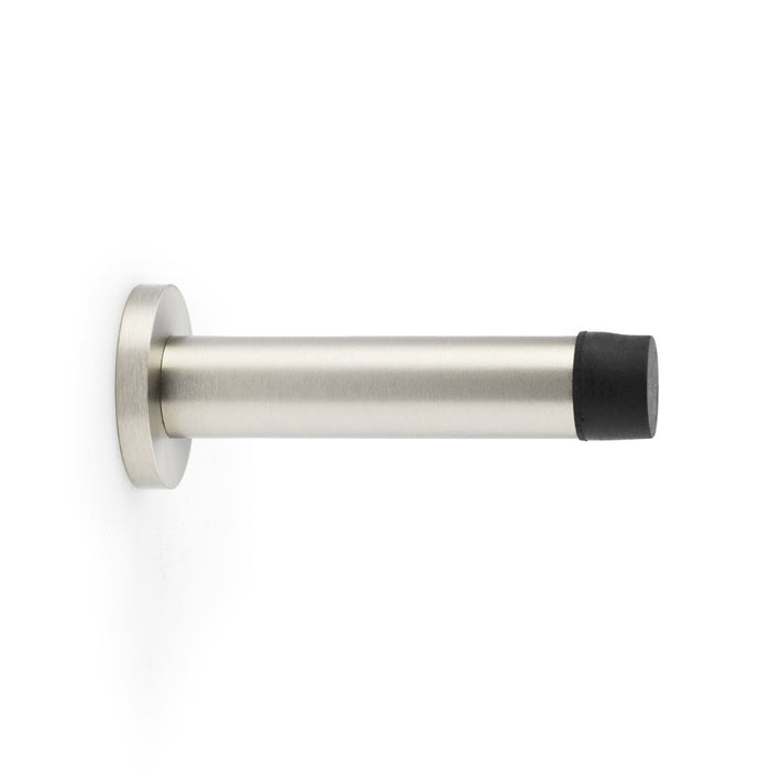 AW - Cylinder Projection Door Stop on Rose - Satin Nickel