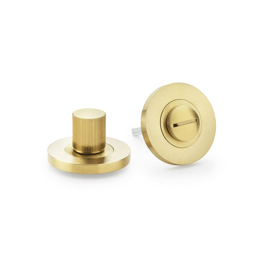 AW Reeded Thumbturn and Release - PVD Satin Brass
