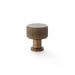AW -  Lucia Knurled Cupboard Knob - Antique Brass - 29mm