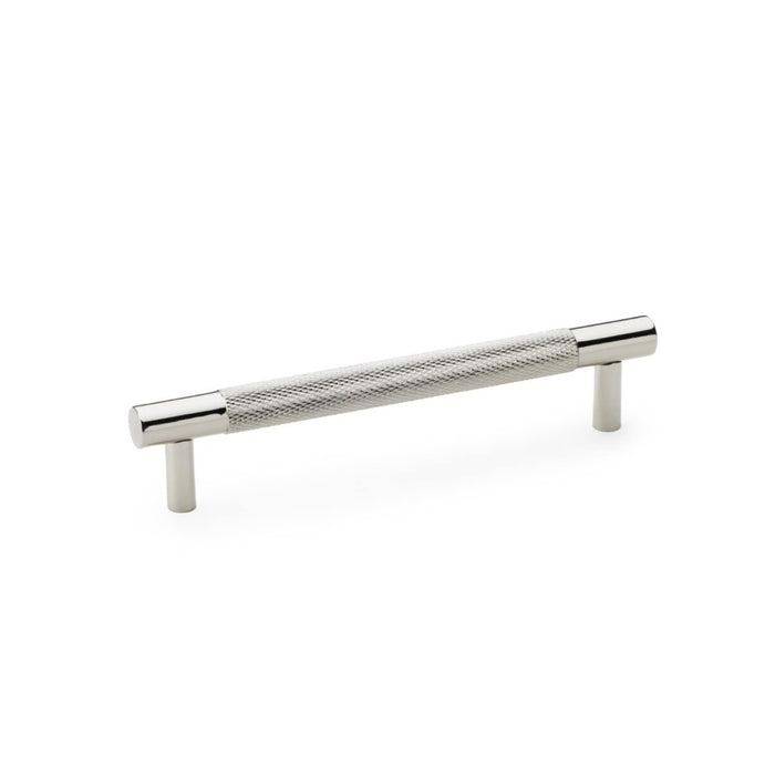 AW - Brunel Knurled T-Bar Cupboard Handle - Polished Nickel - Centres 128mm