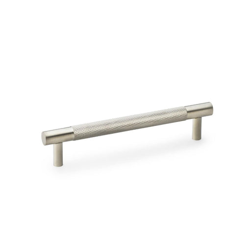 AW - Brunel Knurled T-Bar Cupboard Handle - Satin Nickel - Centres 128mm