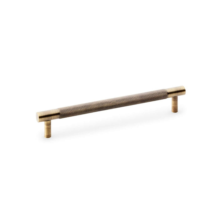 AW - Brunel Knurled T-Bar Cupboard Handle - Antique Brass - Centres 160mm