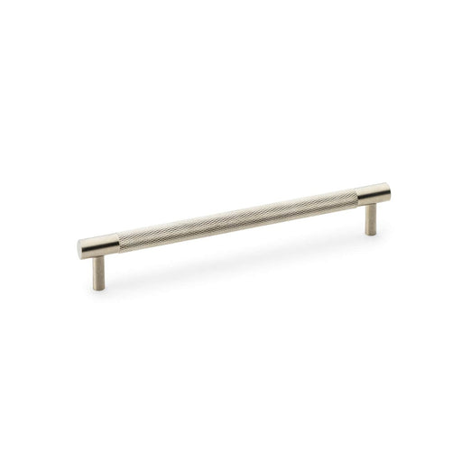 AW - Brunel Knurled T-Bar Cupboard Handle - Satin Nickel - Centres 192mm