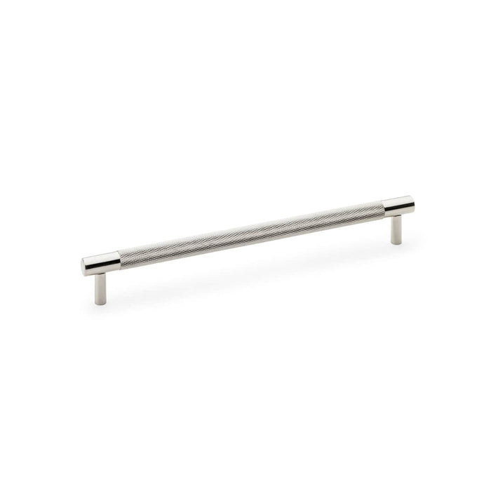 AW - Brunel Knurled T-Bar Cupboard Handle - Polished Nickel - Centres 224mm