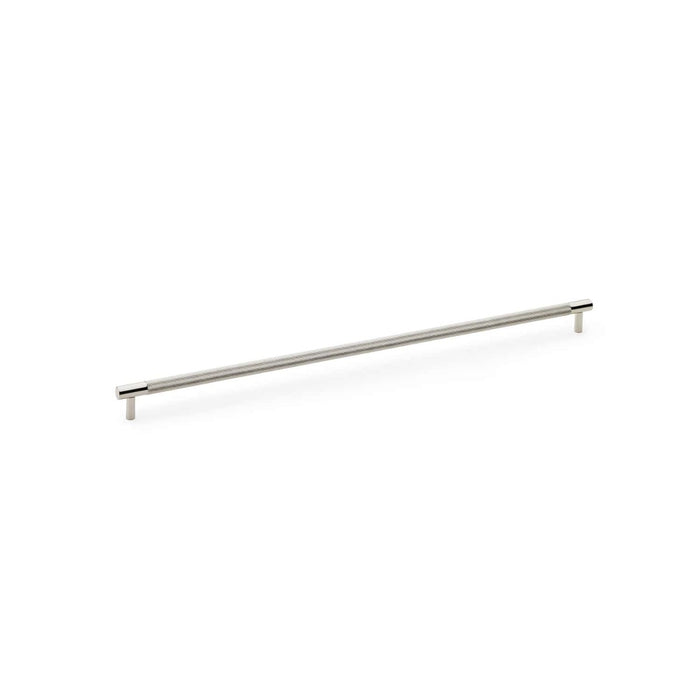 AW - Brunel Knurled T-Bar Cupboard Handle - Polished Nickel - Centres 448mm