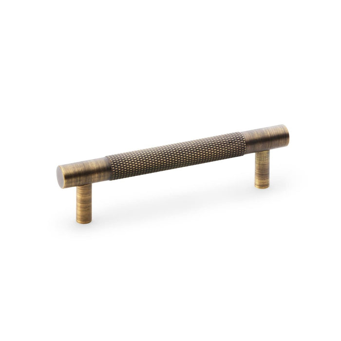 AW - Brunel Knurled T-Bar Cupboard Handle - Antique Brass - Centres 96mm