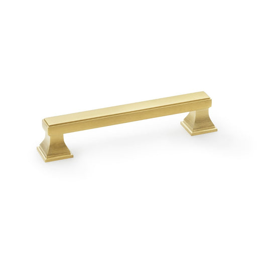 AW - Jesper Square Cabinet Pull Handle - Satin Brass PVD - Centres 128mm