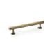 AW Round T-Bar Cabinet Pull Handle - Antique Brass - 128mm
