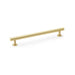 AW Round T-Bar Cabinet Pull Handle - Satin Brass - 192mm