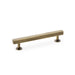 AW - Square T-Bar Cabinet Pull Handle - Antique Brass - 128mm