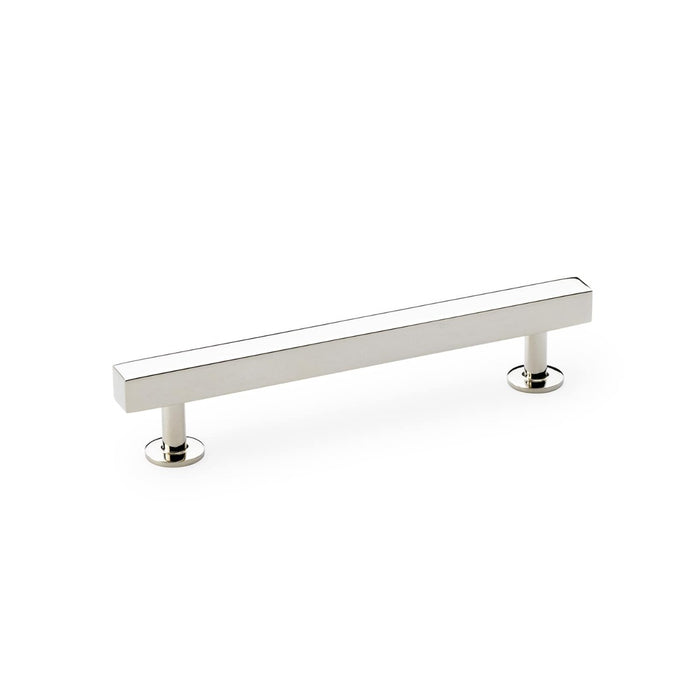 AW - Square T-Bar Cabinet Pull Handle - Polished Nickel - 128mm