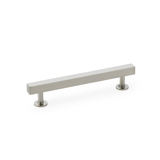 AW - Square T-Bar Cabinet Pull Handle - Satin Nickel - 128mm