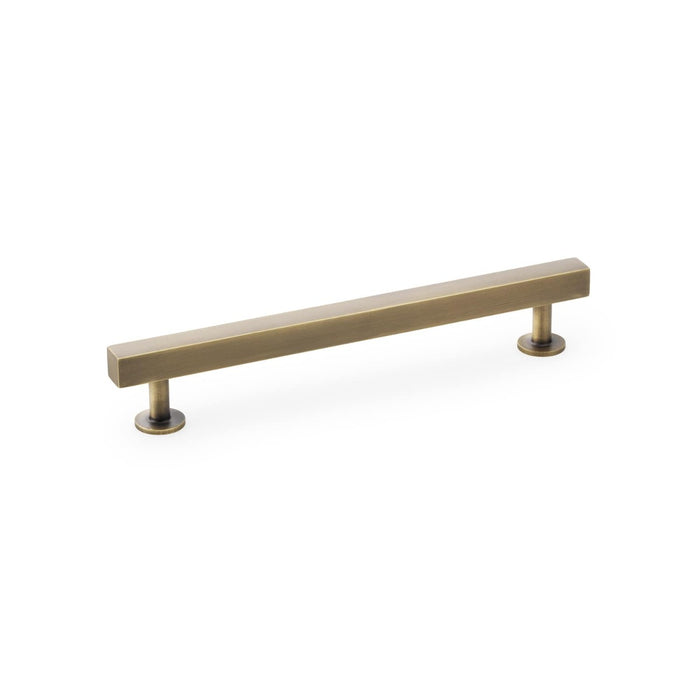AW - Square T-Bar Cabinet Pull Handle - Antique Brass - 160mm