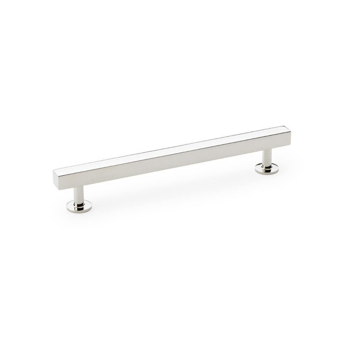 AW - Square T-Bar Cabinet Pull Handle - Polished Nickel - 160mm