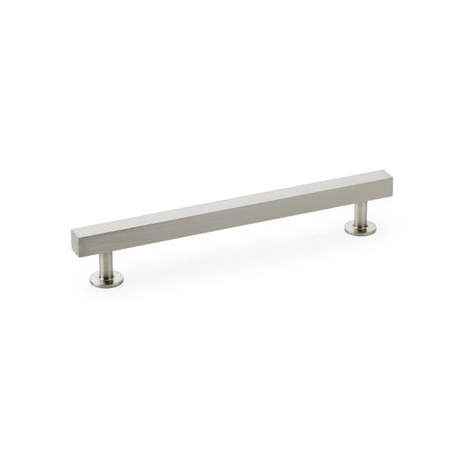 AW - Square T-Bar Cabinet Pull Handle - Satin Nickel - 160mm
