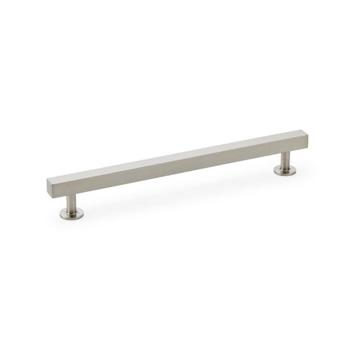 AW - Square T-Bar Cabinet Pull Handle - Satin Nickel - 192mm
