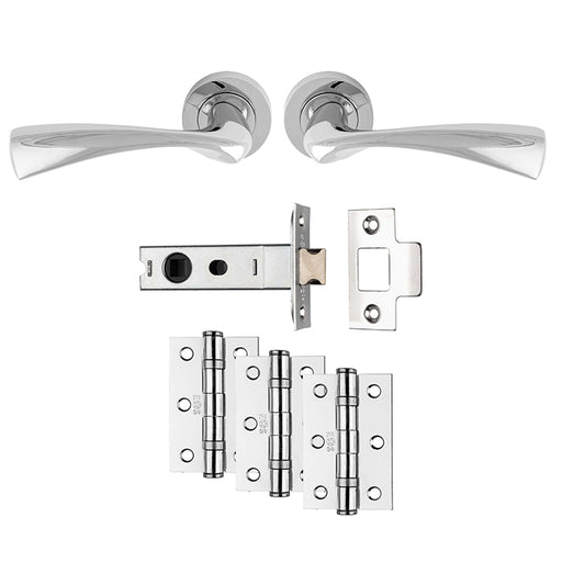 Carlisle Brass Sintra Latch Pack - Ultimate Door Pack - Polished Chrome.